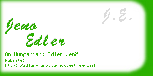jeno edler business card